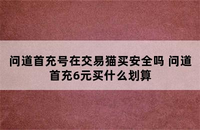 问道首充号在交易猫买安全吗 问道首充6元买什么划算